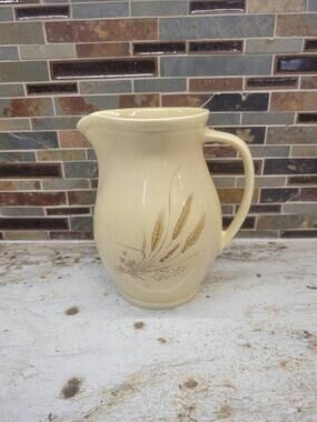 Vintage hyalyn Pottery Pitcher 904 Wheat Decal